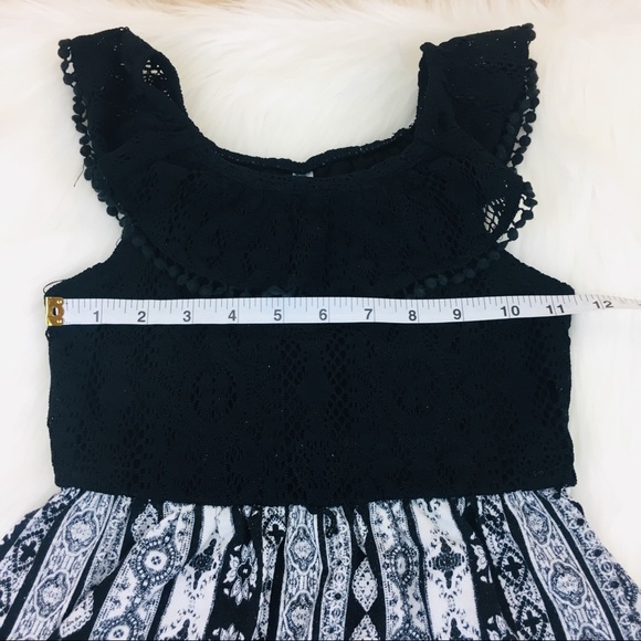 Xhilaration Girls Black & White Lace Dress Size Sm - Picture 6 of 7